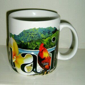 Kauai Island Hawaii Extra Large Coffee Mug, Embossed, Americaware